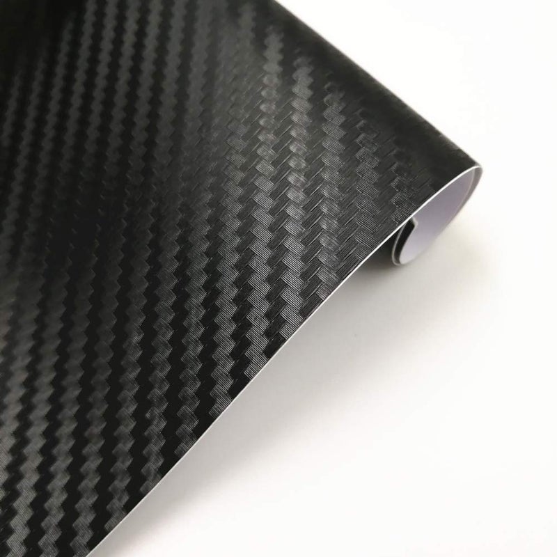 BLAKAYA Compatible with 11.8" x 4" Carbon Fiber Chevy Bowtie Emblem Wrap Kit Logo Overlay Vinyl Wrap with Spatula and Cutter 3Pcs Black - Image 2